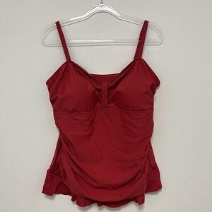 Hilor Red Tankini Swim Top Size 20 Plus